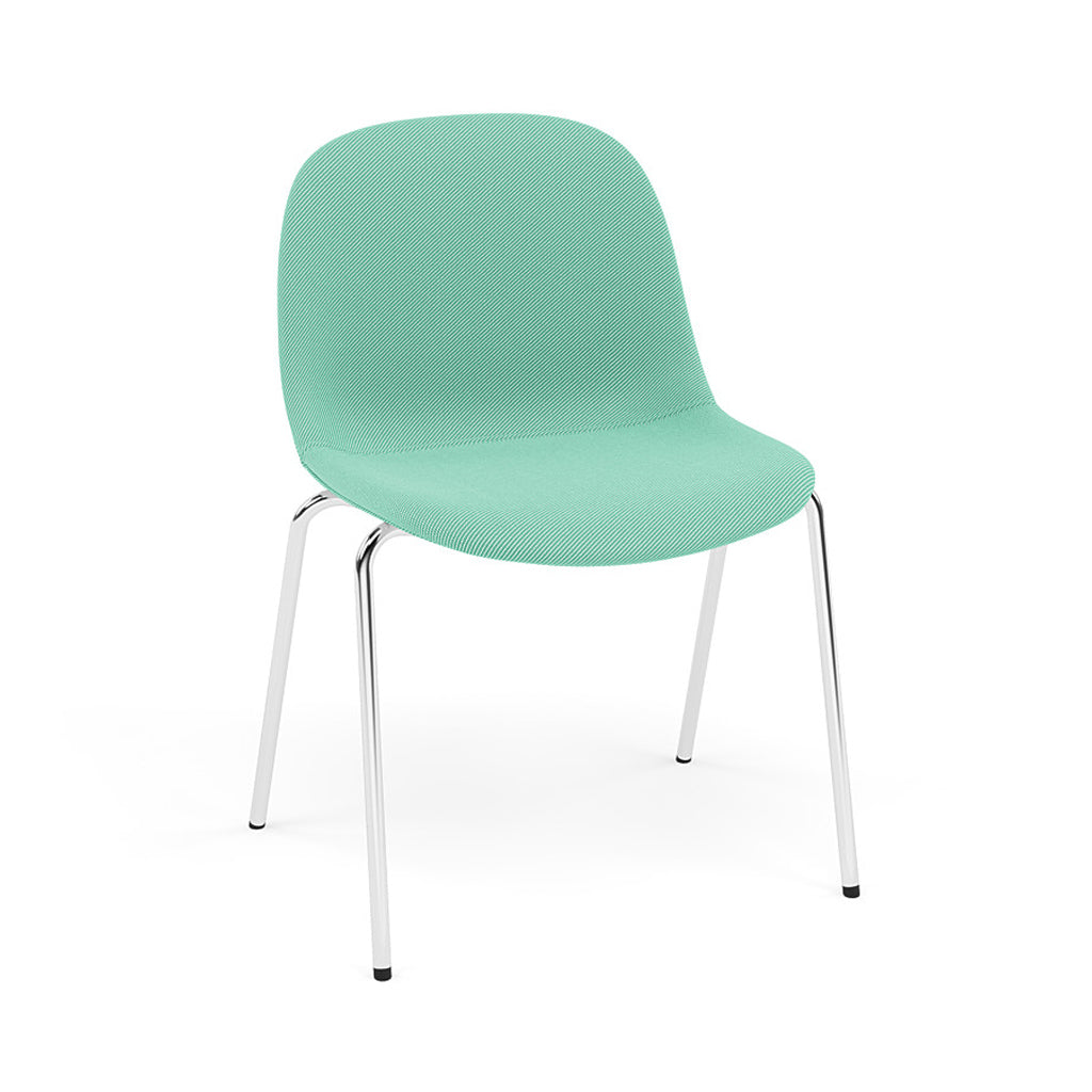 Fiber Side Chair: A-Base with Glides + Upholstered