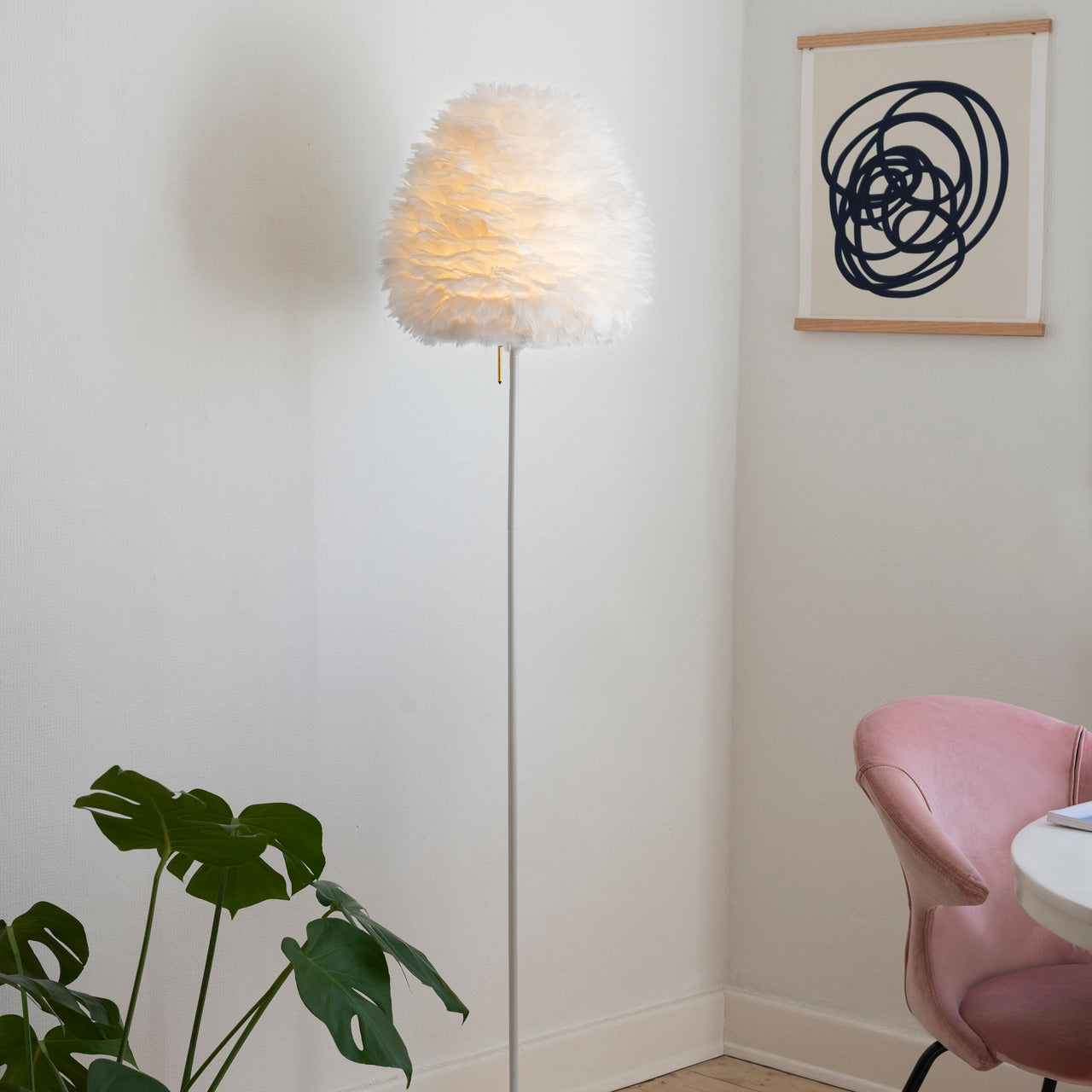 Eos Evia Champagne Floor Lamp: Quick Ship