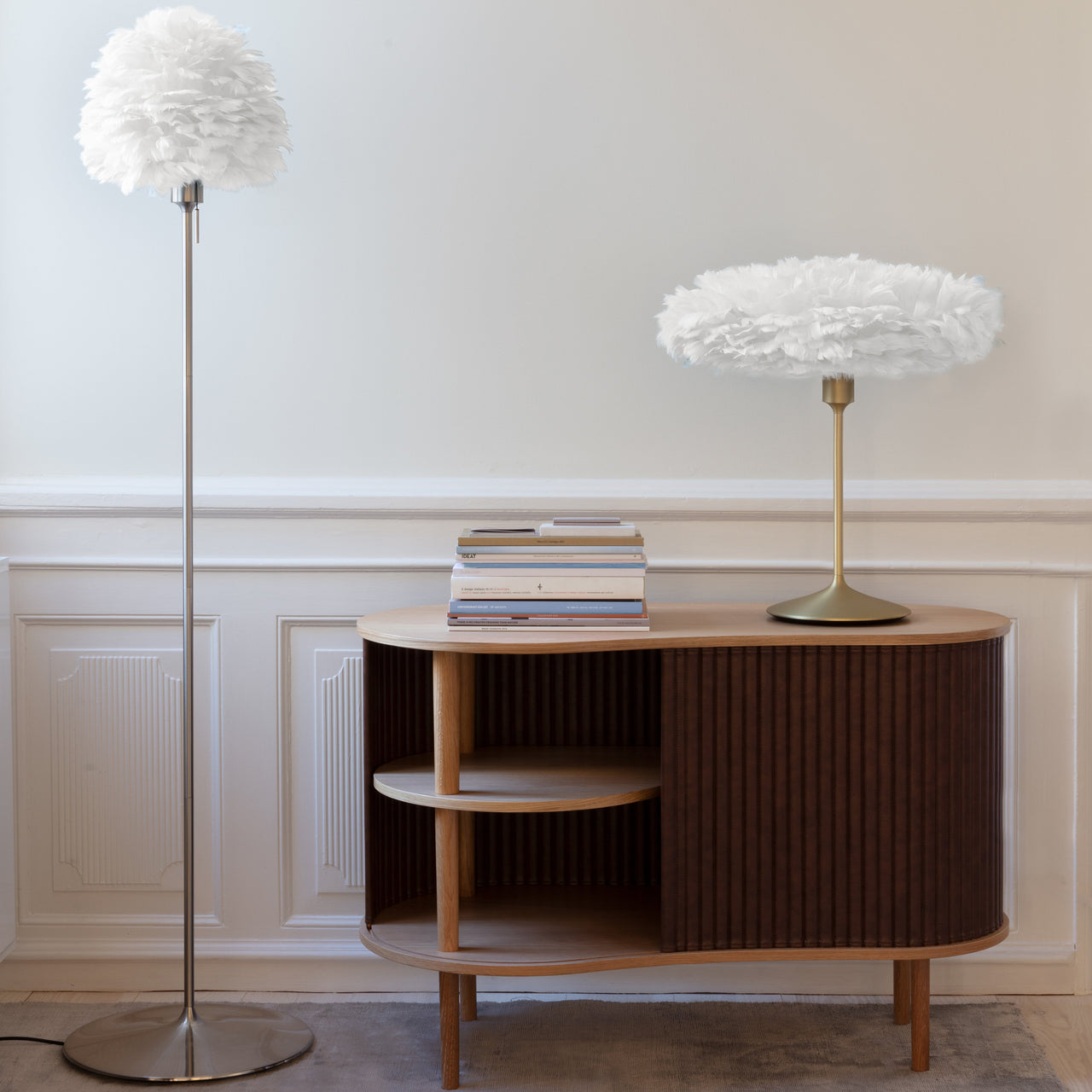 Eos Evia Champagne Floor Lamp: Quick Ship