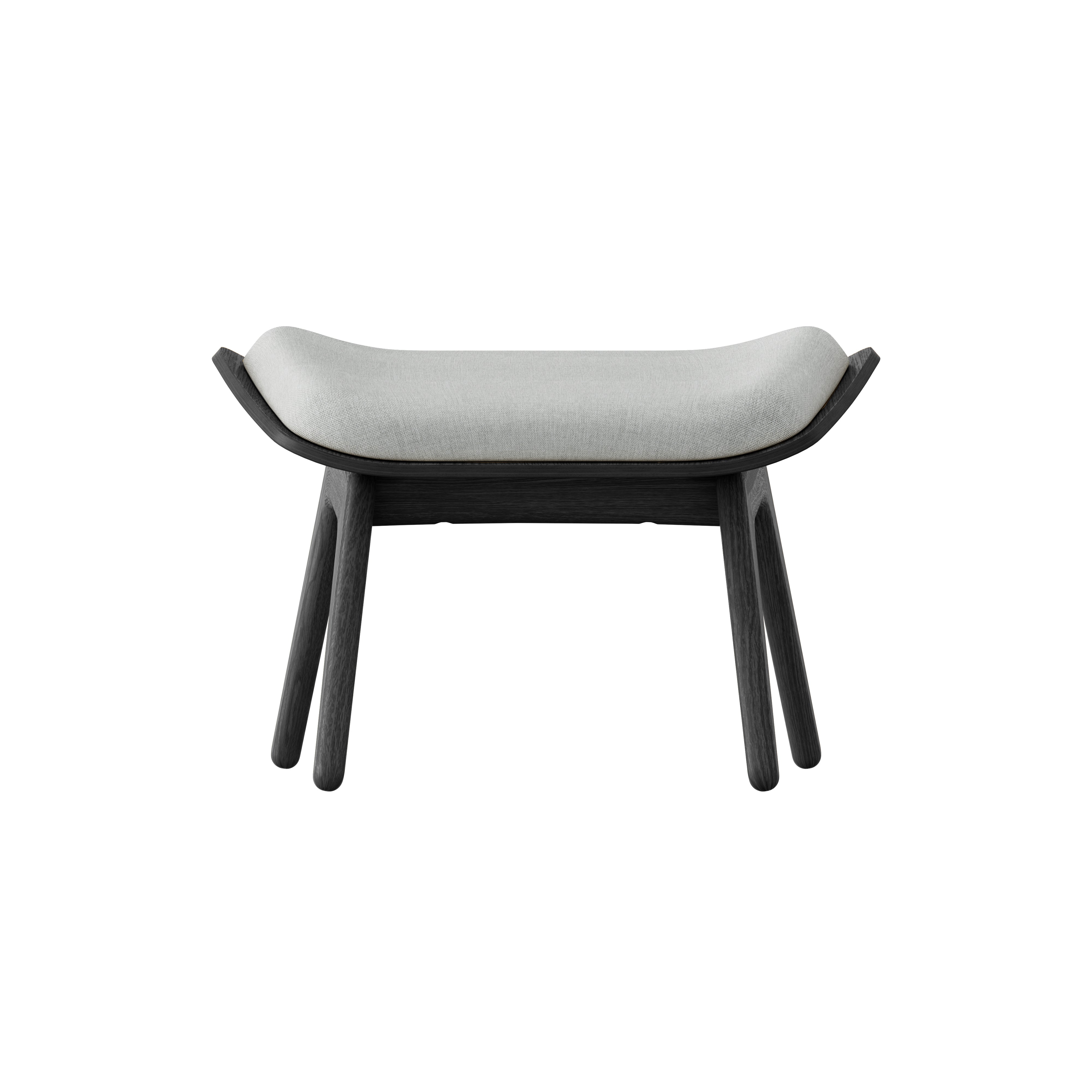 The Reader Ottoman: Black Oak + Sterling