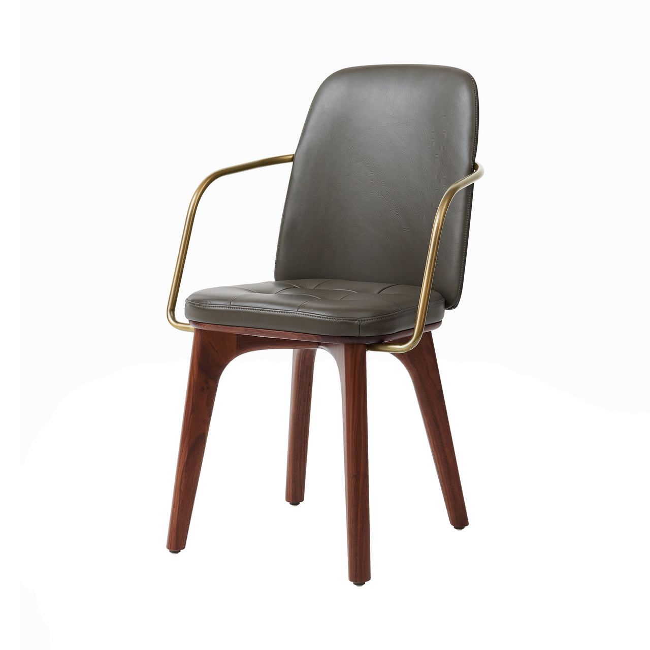 Utility Highback Armchair: Natural Walnut