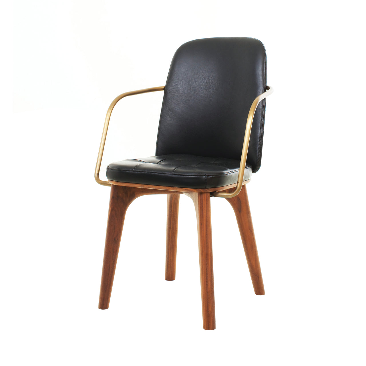 Utility Highback Armchair: Natural Walnut