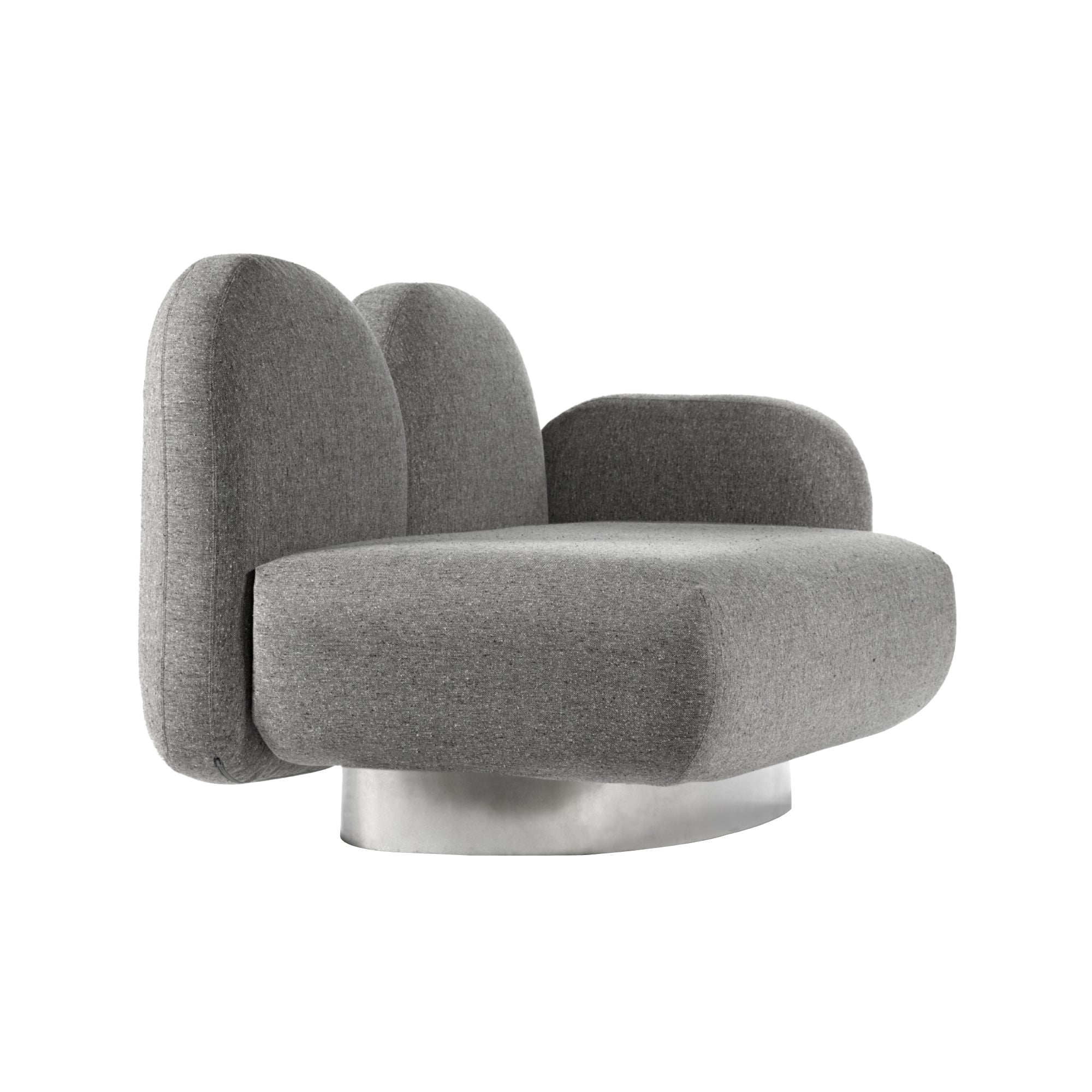 Assemble 1 Seat Sofa: Sevo Grey + With Right Arm