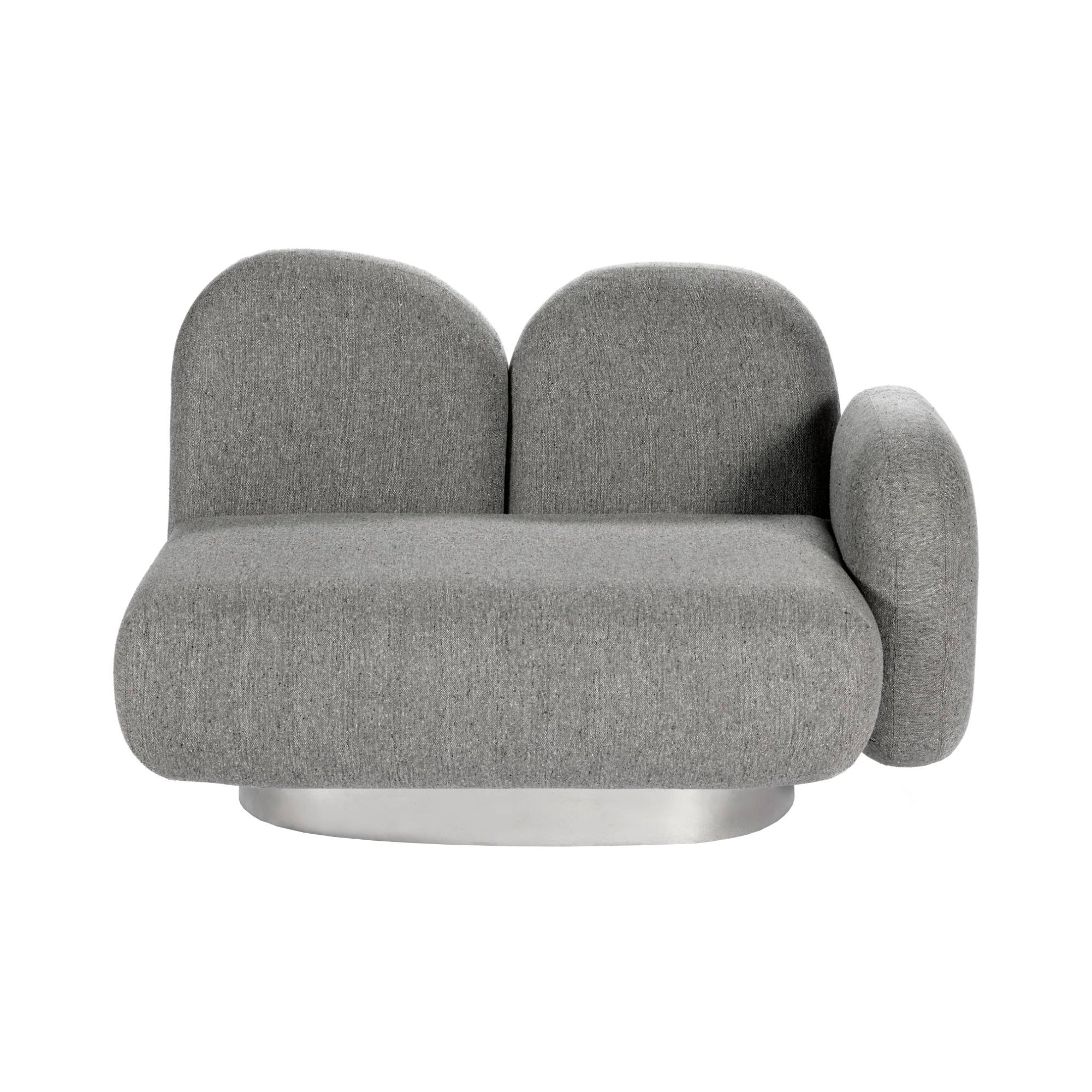 Assemble 1 Seat Sofa: Sevo Grey + With Right Arm