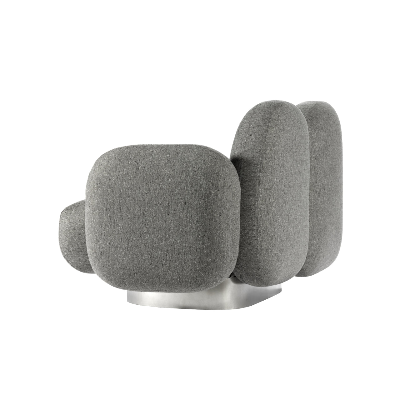 Assemble 1 Seat Sofa: Sevo Grey + With Right Arm