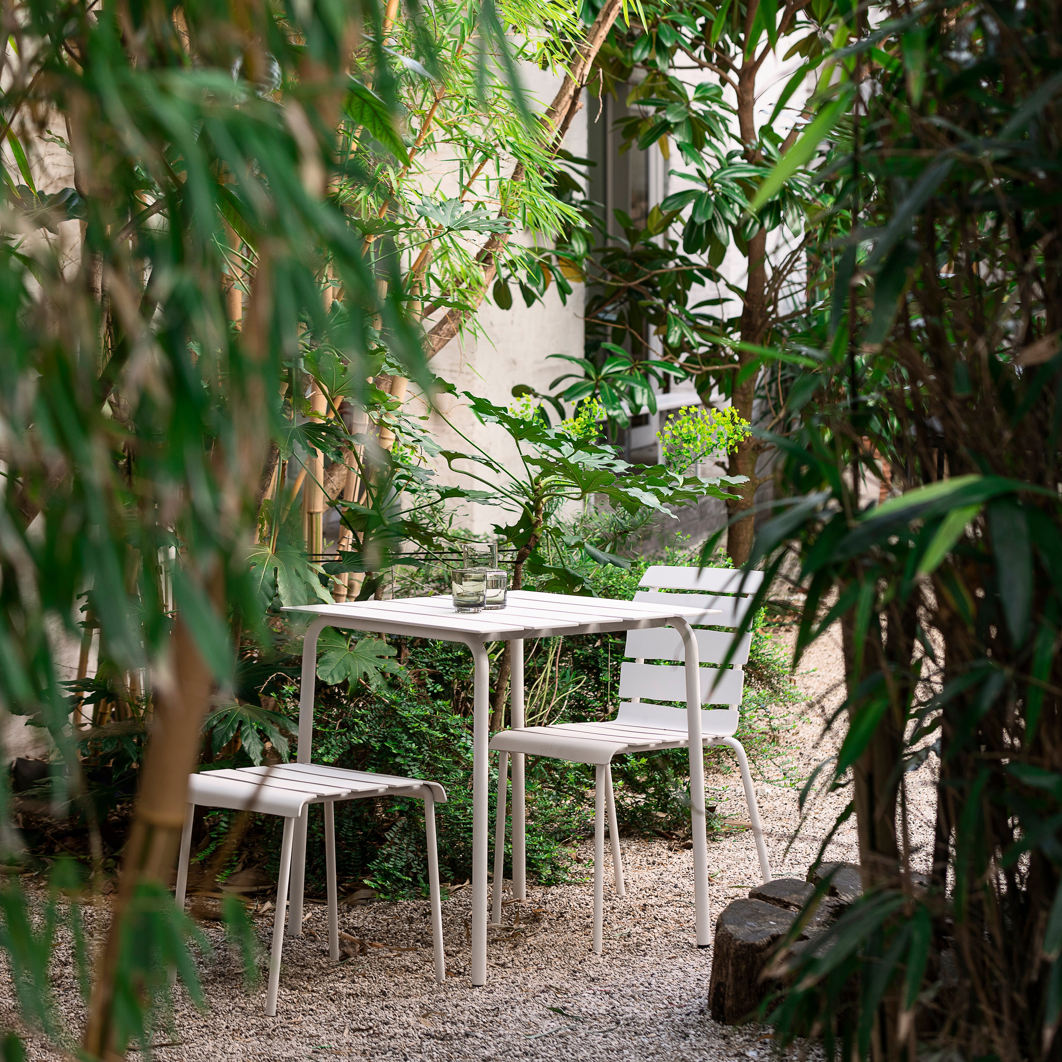 Aligned Outdoor Dining Table