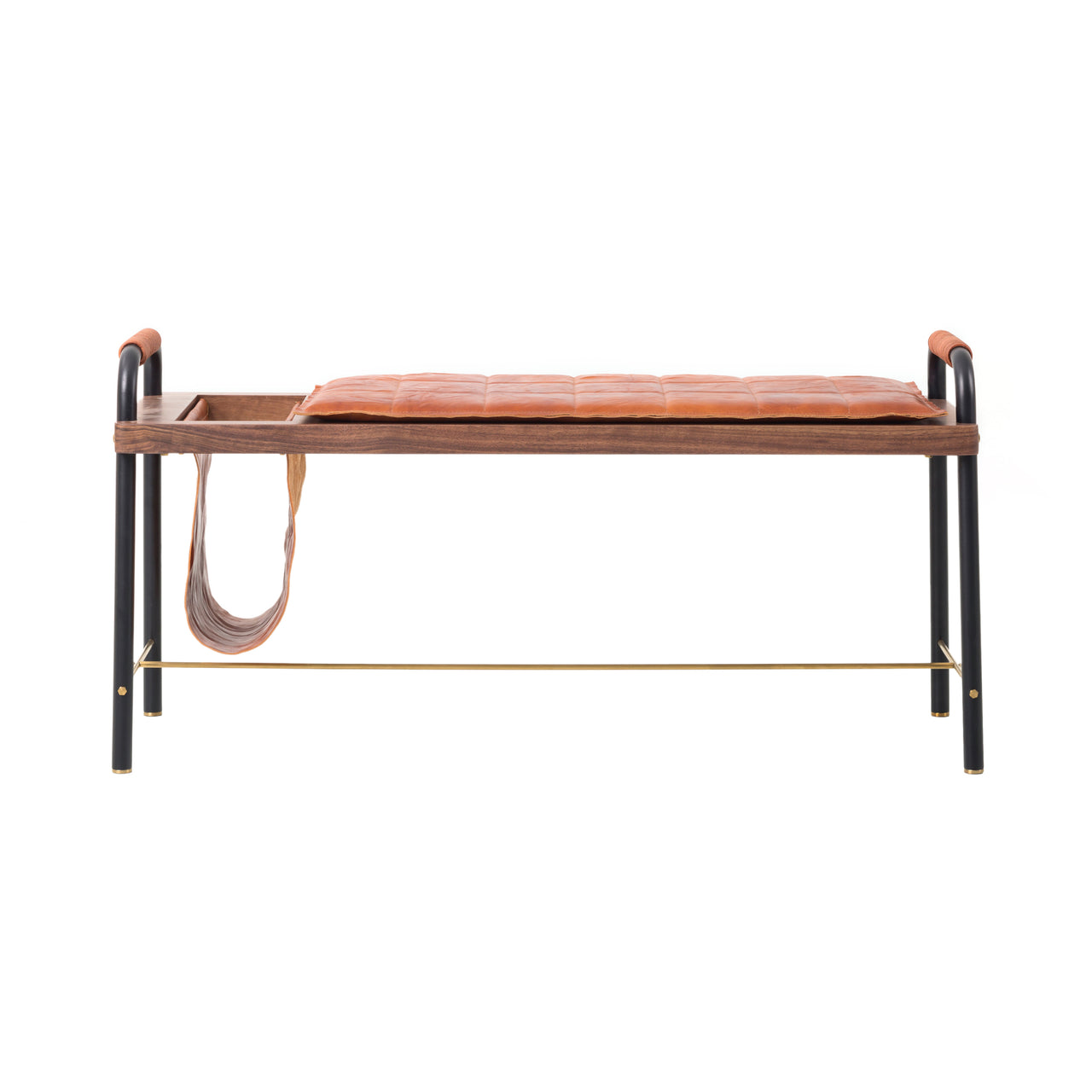 Valet Seated Bench: Natural Walnut