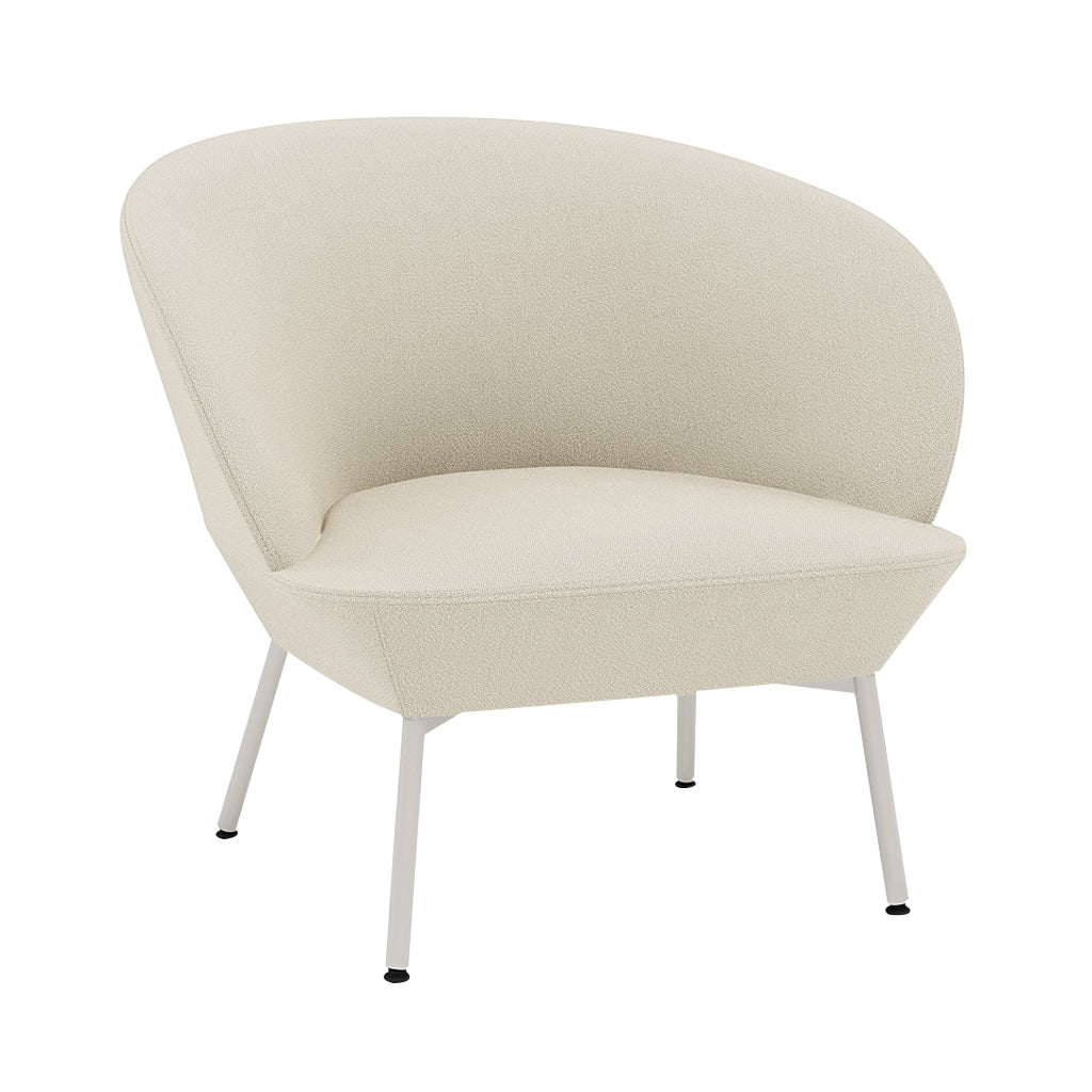 Oslo Lounge Chair: Tube Base + Grey + Vidar 146