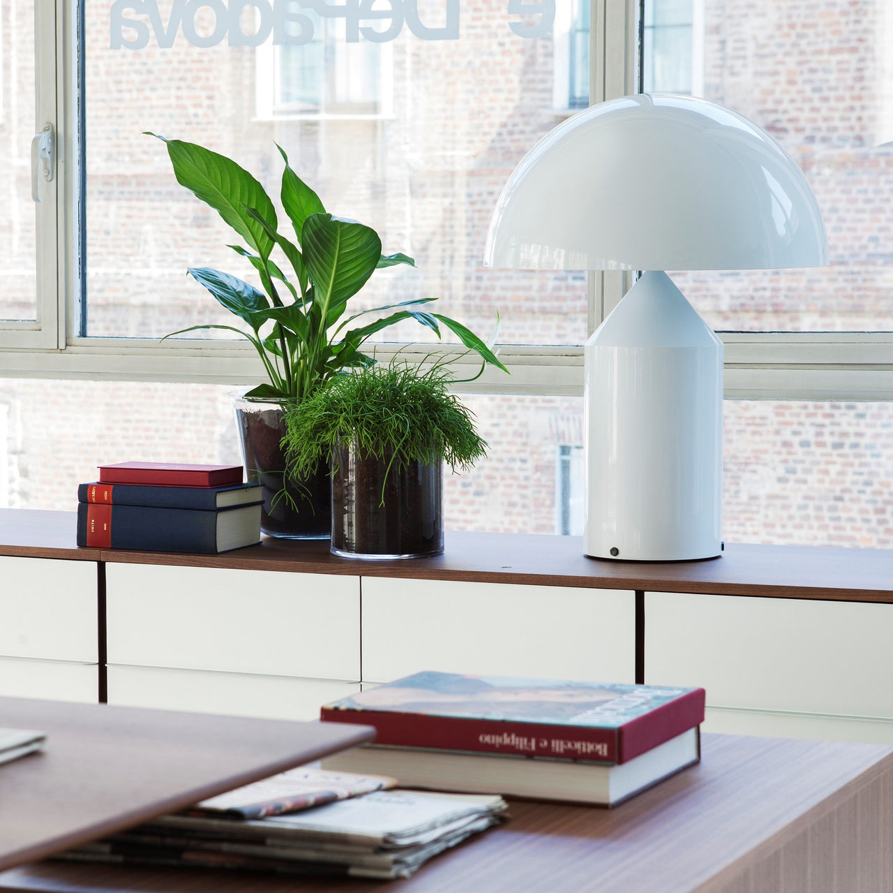 Atollo Table Lamp: Metal