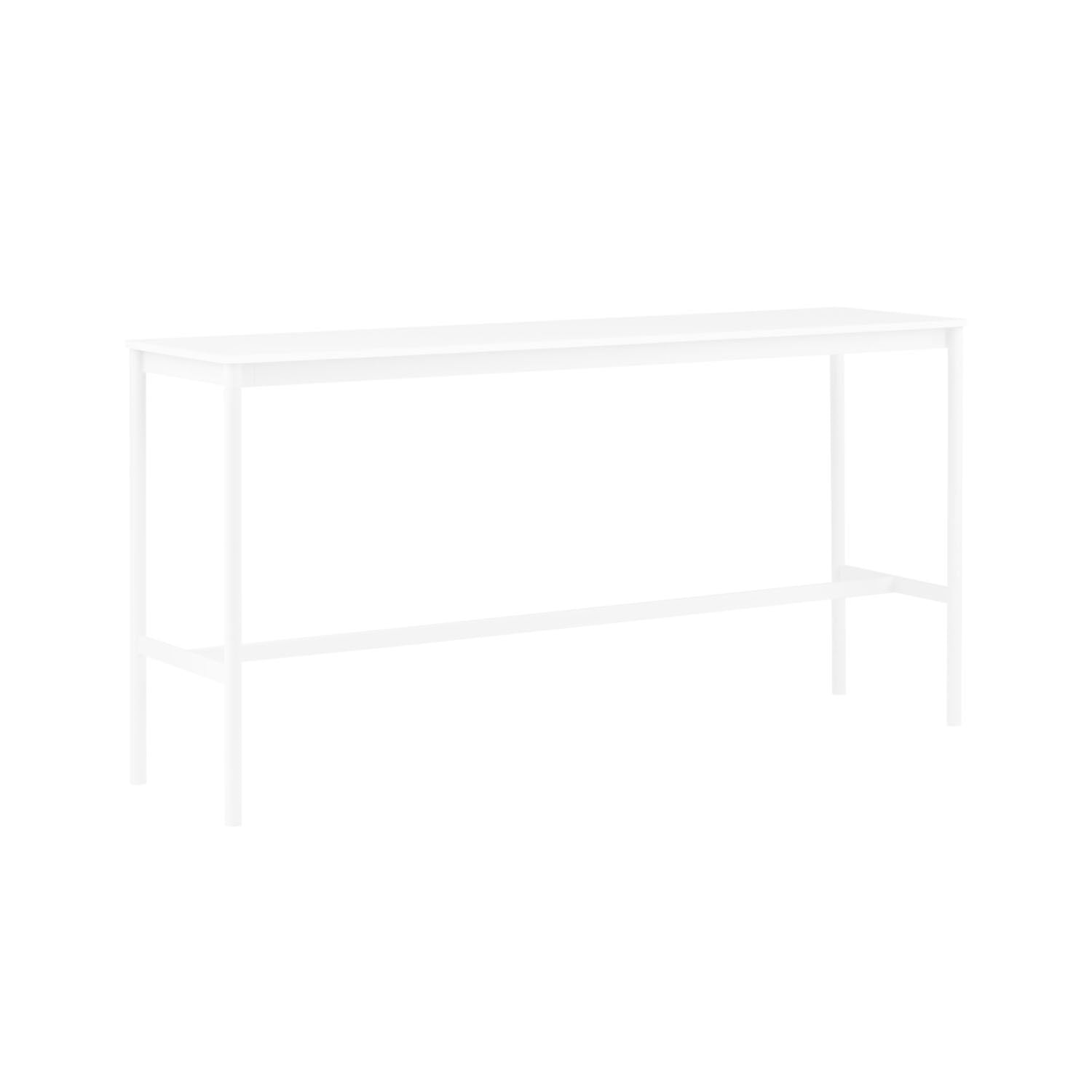 Base High Table: White Laminate + ABS Edge + White