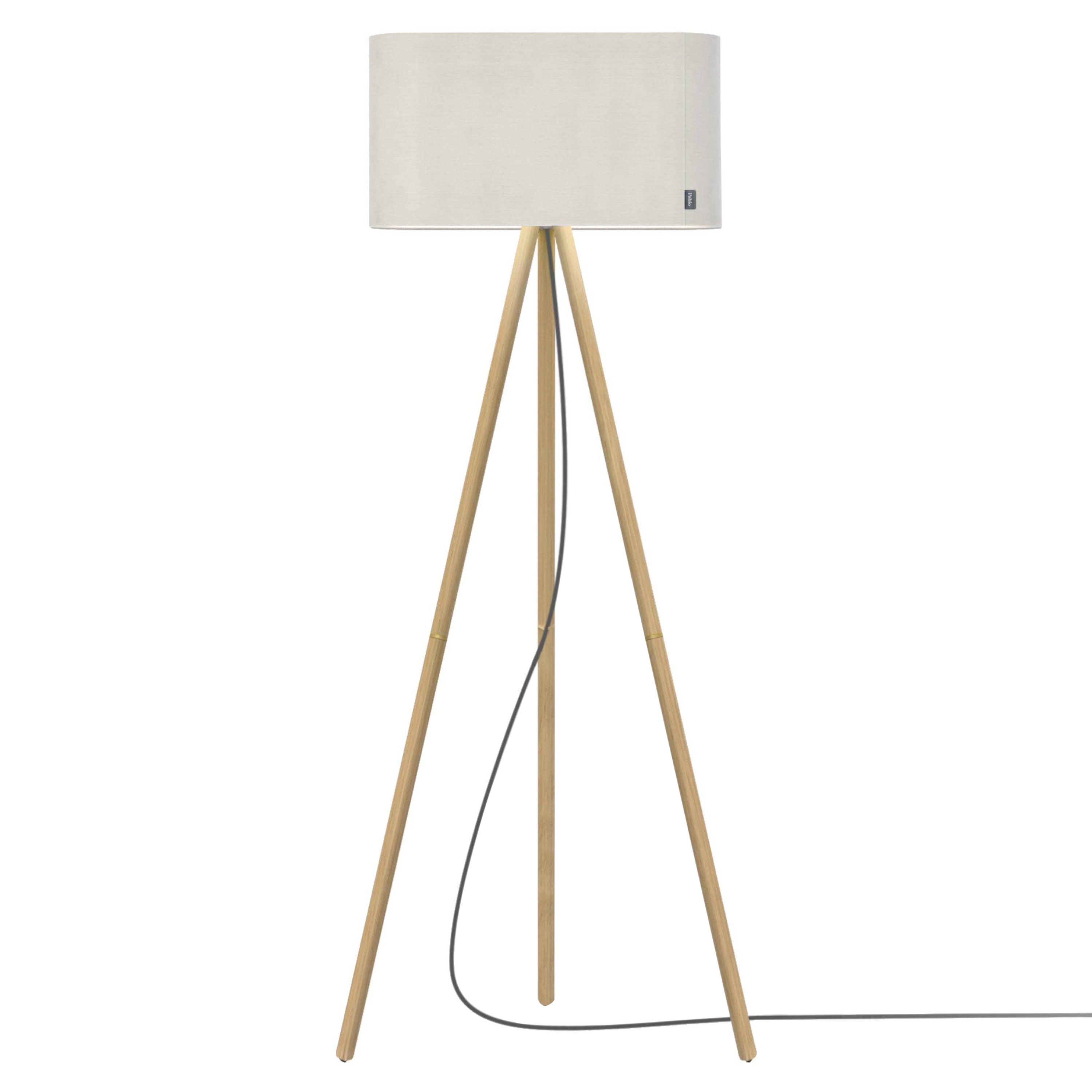 Belmont Floor Lamp: White + Oak