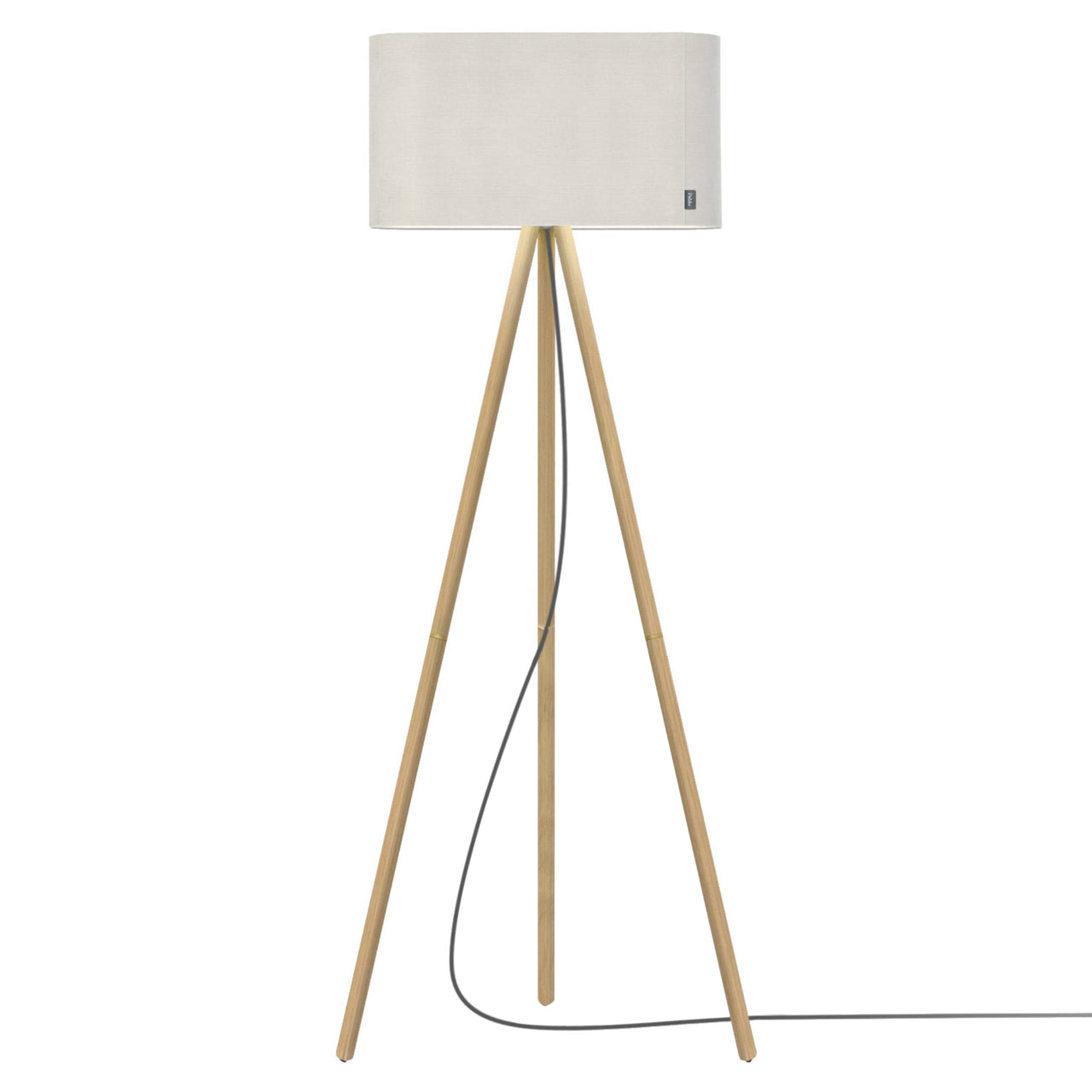 Belmont Floor Lamp: White + Oak