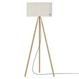 Belmont Floor Lamp: White + Oak