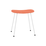 Fiber Stool: Tube Base + Upholstered + White