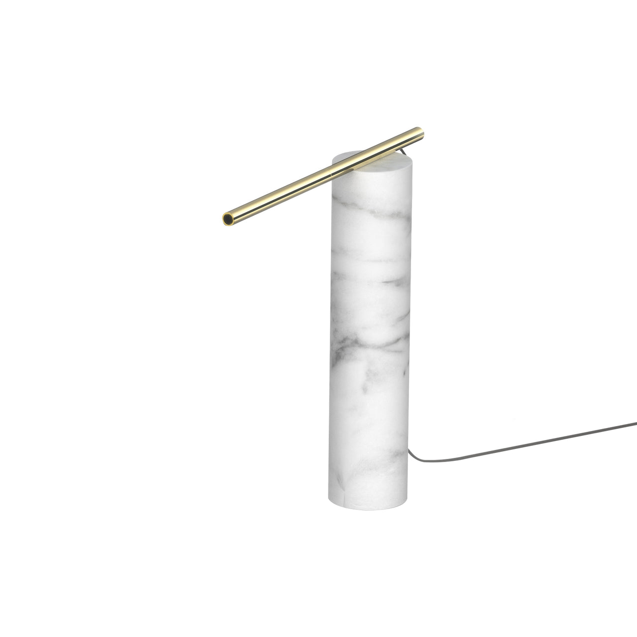 T.O Table Light: White Carrara Marble + Brass