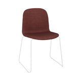 Visu Chair: Sled Base + Upholstered + White