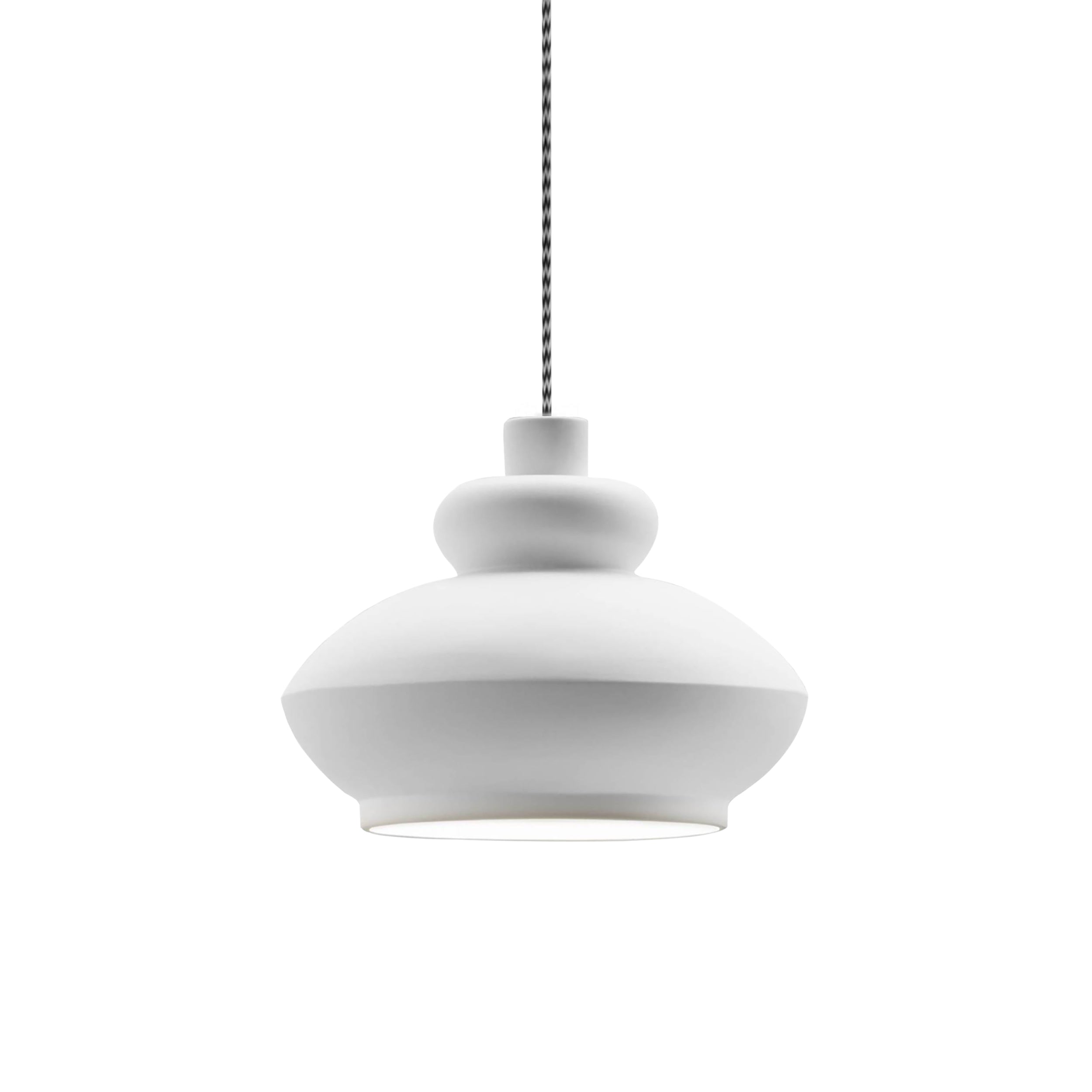 Tora Pendant Light: White Ceramic