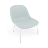 Fiber Lounge Chair: Tube Base + Upholstered + White