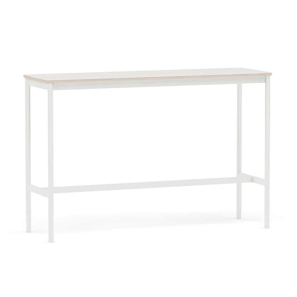 Base High Table: 160 + White Nanolaminate + Plywood Edge + White