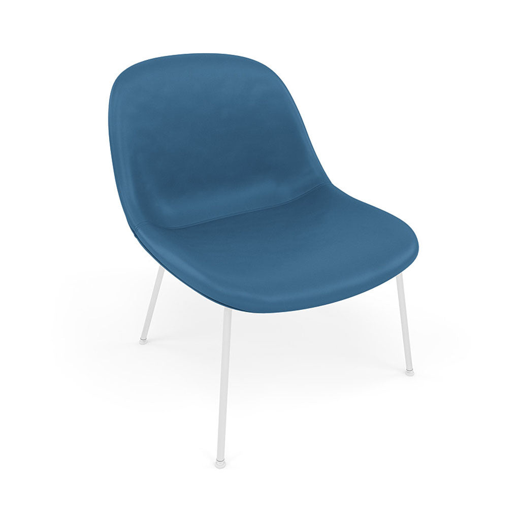 Fiber Lounge Chair: Tube Base + Upholstered + White