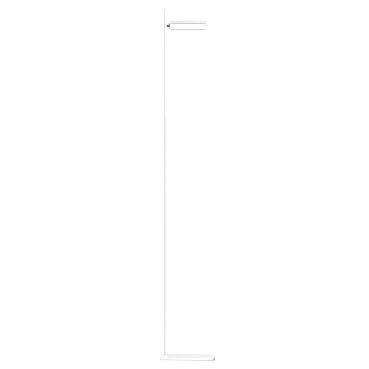 Talia Floor Lamp: White + Silver