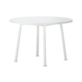 Landa Table: Round + Counter + White Laminate + White