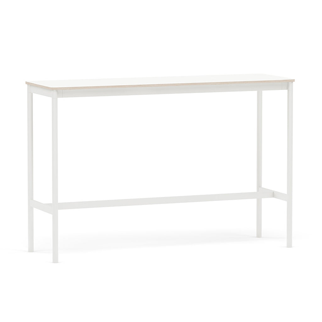 Base High Table: 160 + White Laminate + Plywood Edge +  White