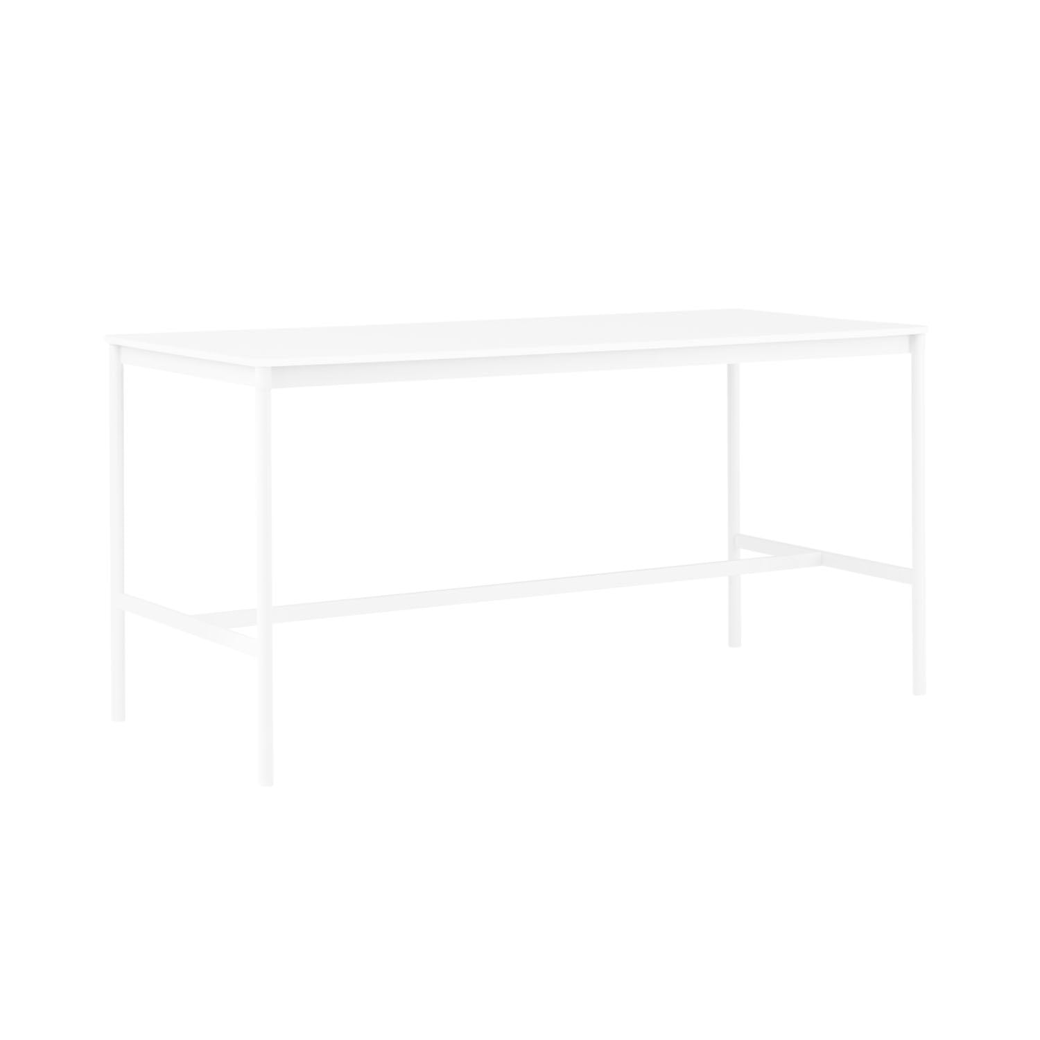 Base High Table: White Laminate + ABS Edge + White