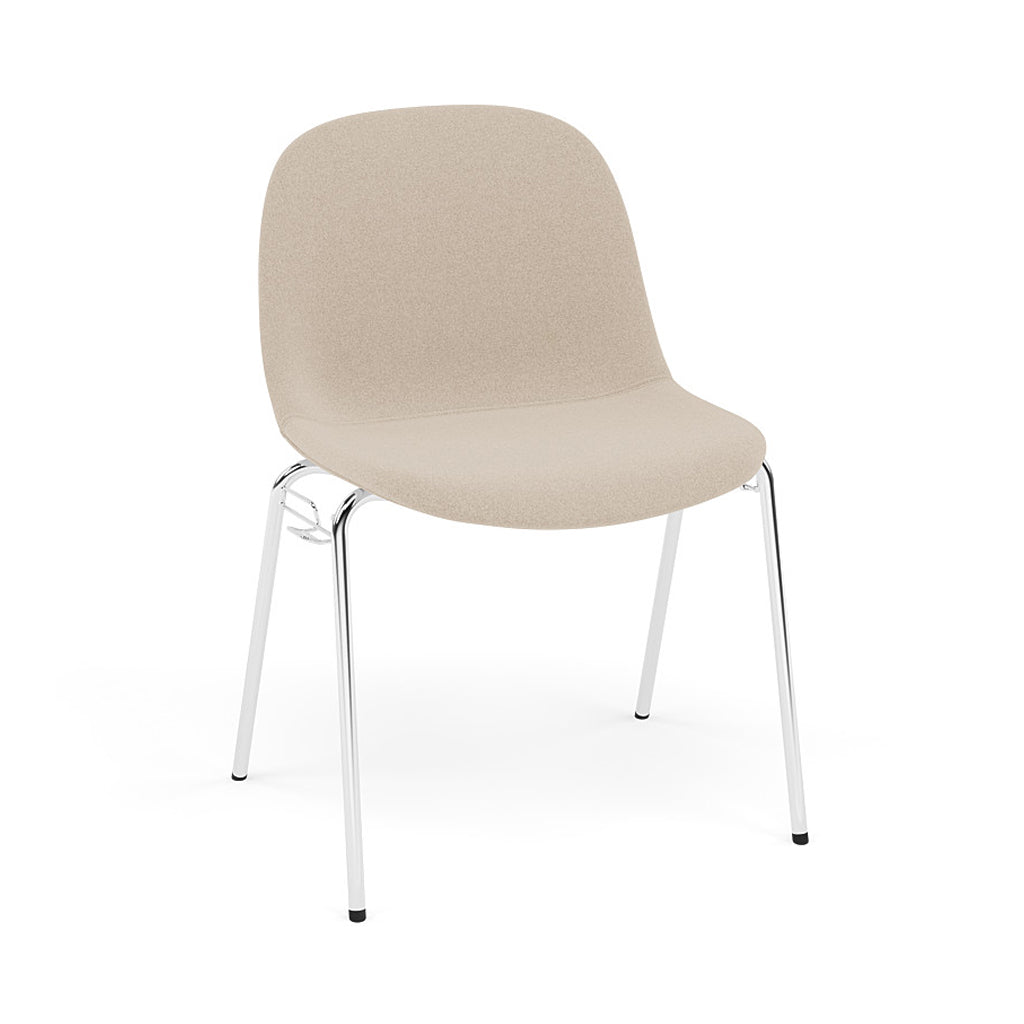 Fiber Side Chair: A-Base with Linking Device + Recycled Shell + Upholstered