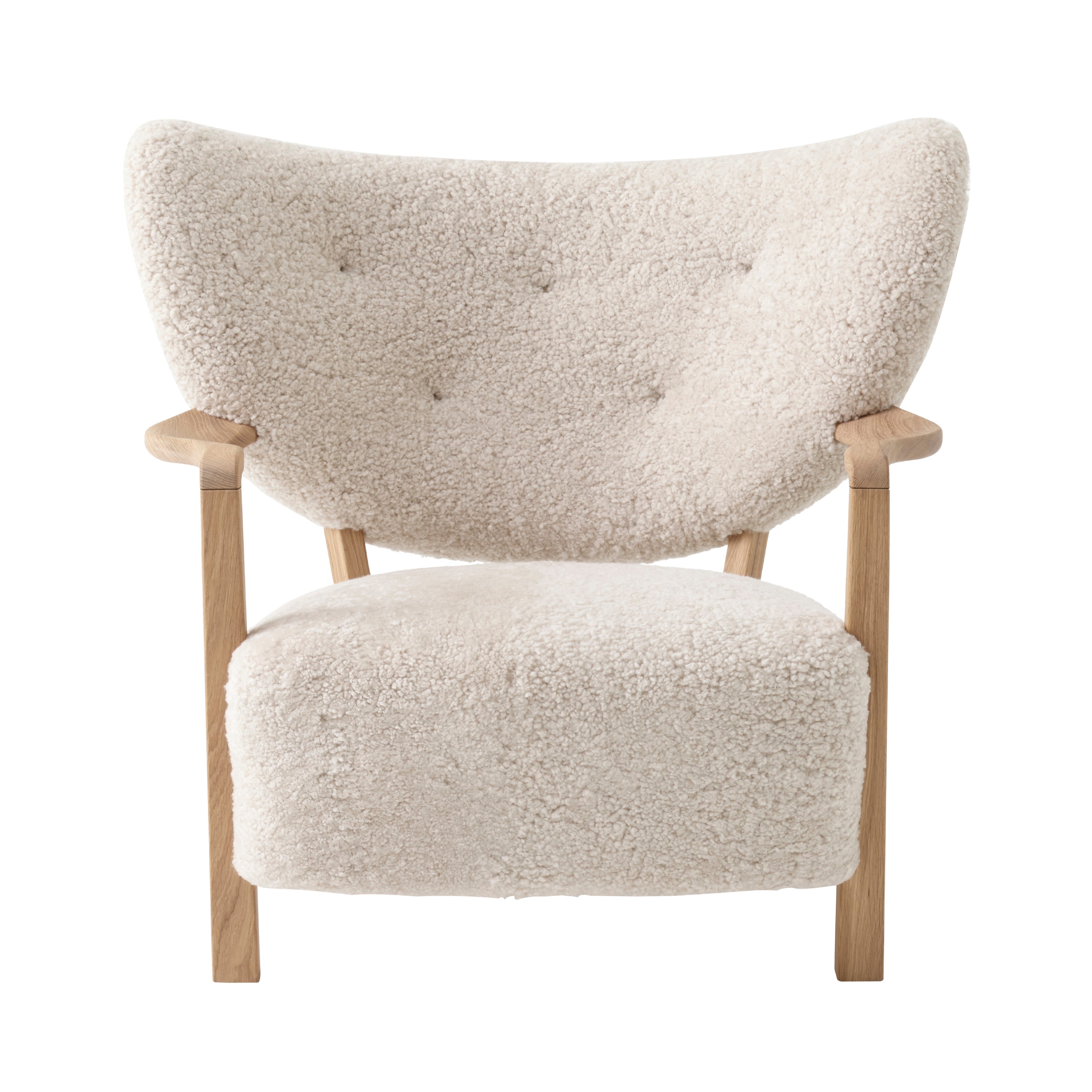 Wulff Lounge Chair: ATD2 + Oak + Sheepskin Moonlight