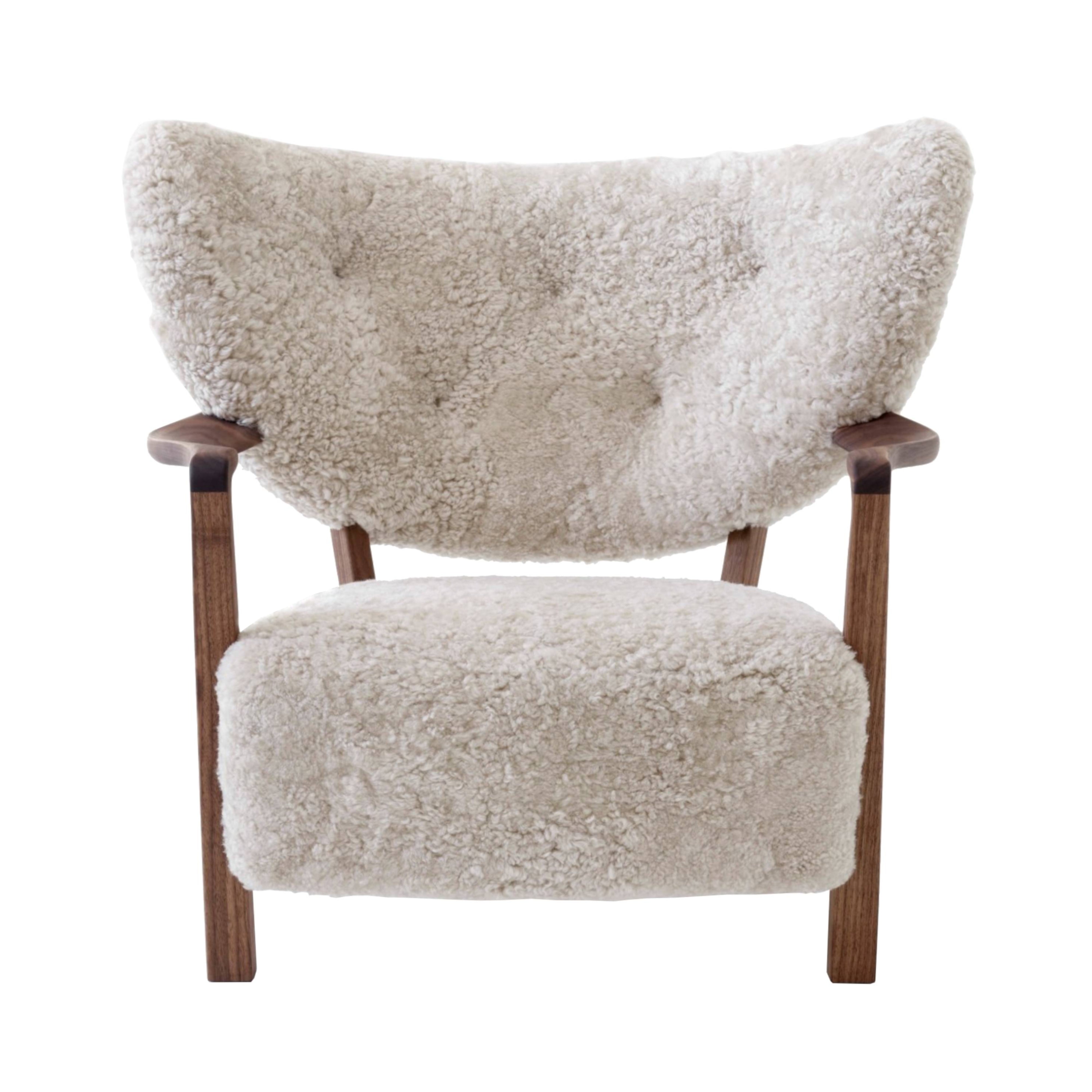 Wulff Lounge Chair: ATD2 + Walnut + Sheepskin Moonlight