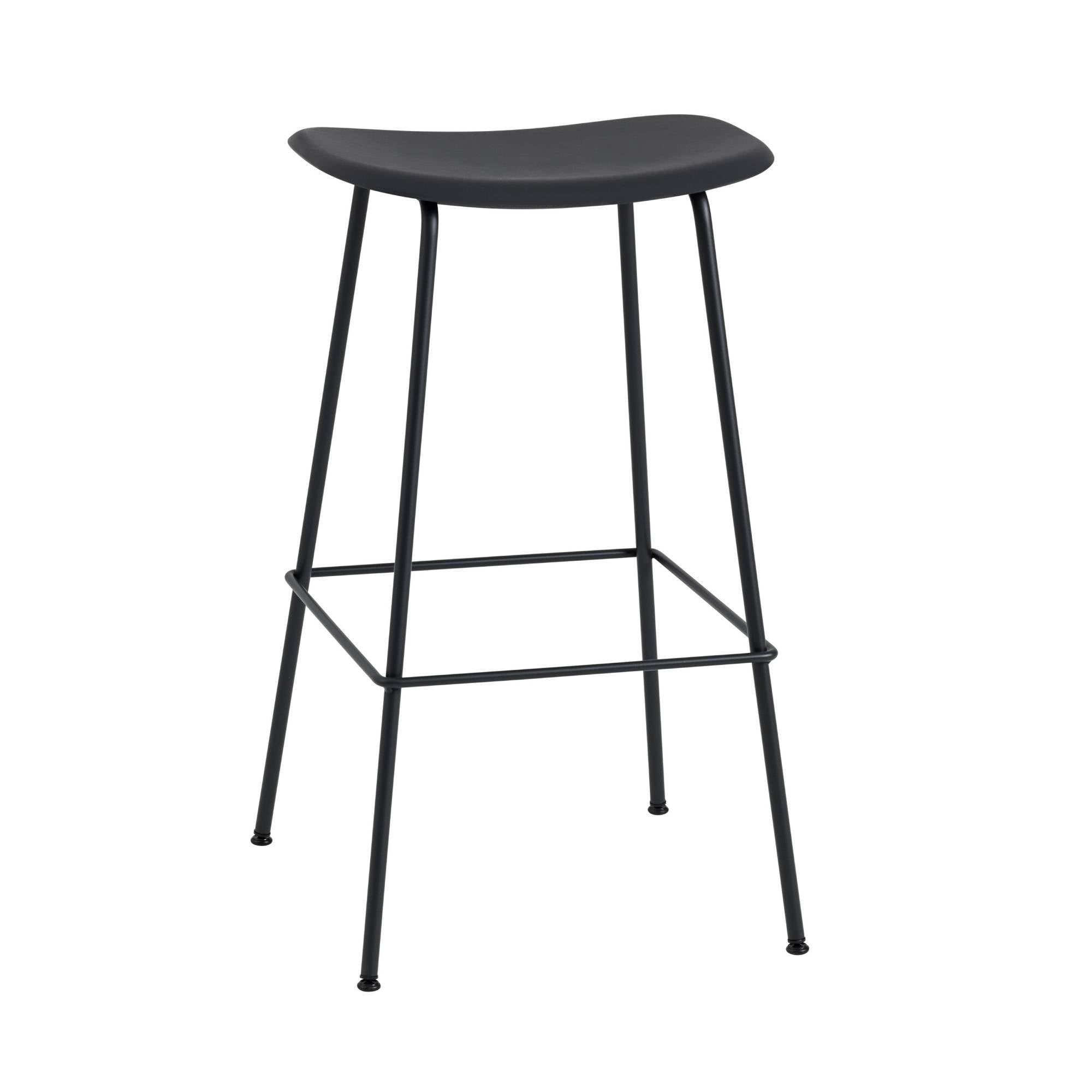 Fiber Bar + Counter Stool: Tube Base + Bar + Black