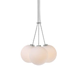 Glass 120. 03R Chandelier: Brushed Aluminum