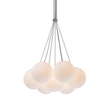 Glass 120. 07R Chandelier: Brushed Aluminum