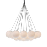 Glass 120. 19R Chandelier: Brushed Aluminum