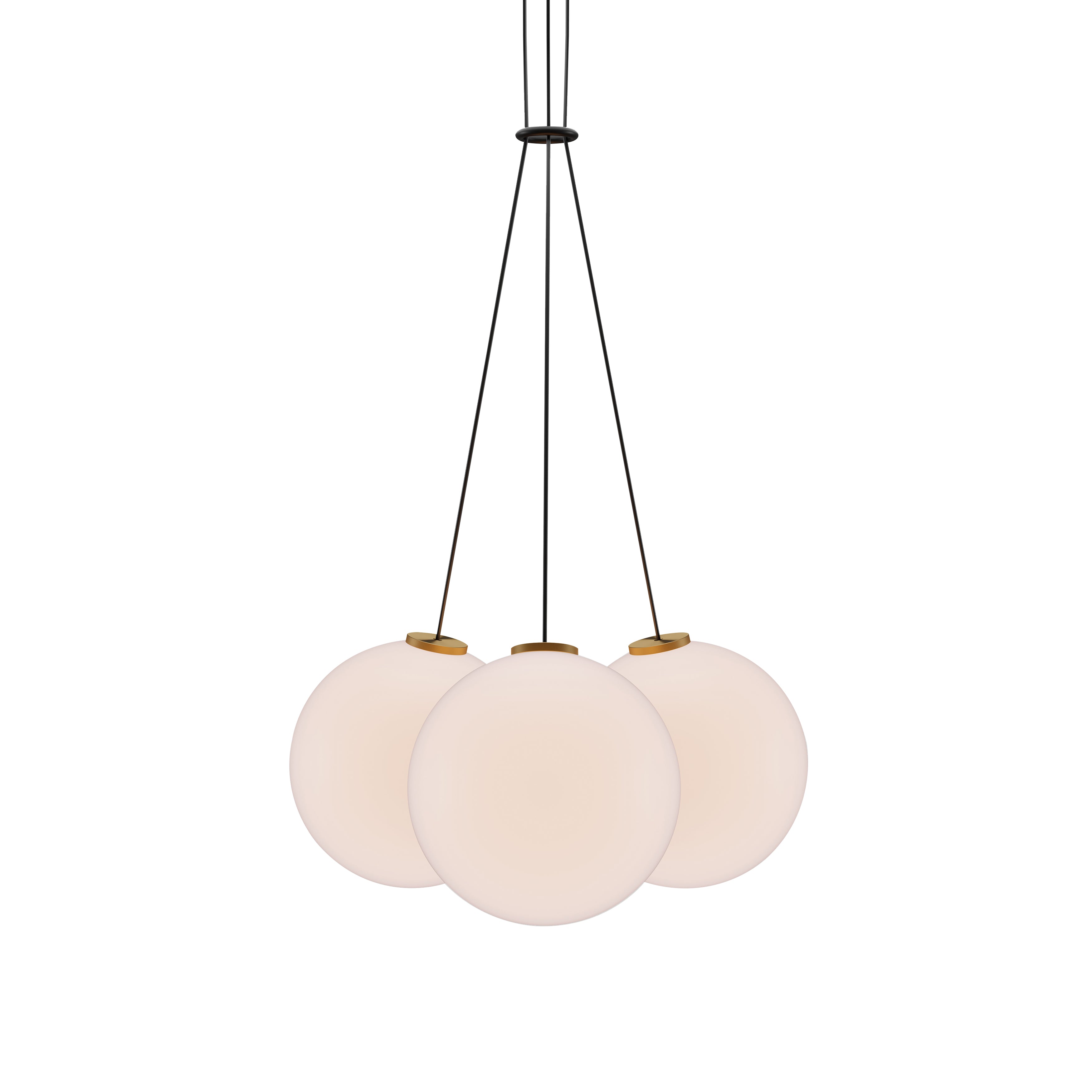 Glass 120. 03R Chandelier: Brushed Brass