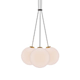 Glass 120. 03R Chandelier: Brushed Brass