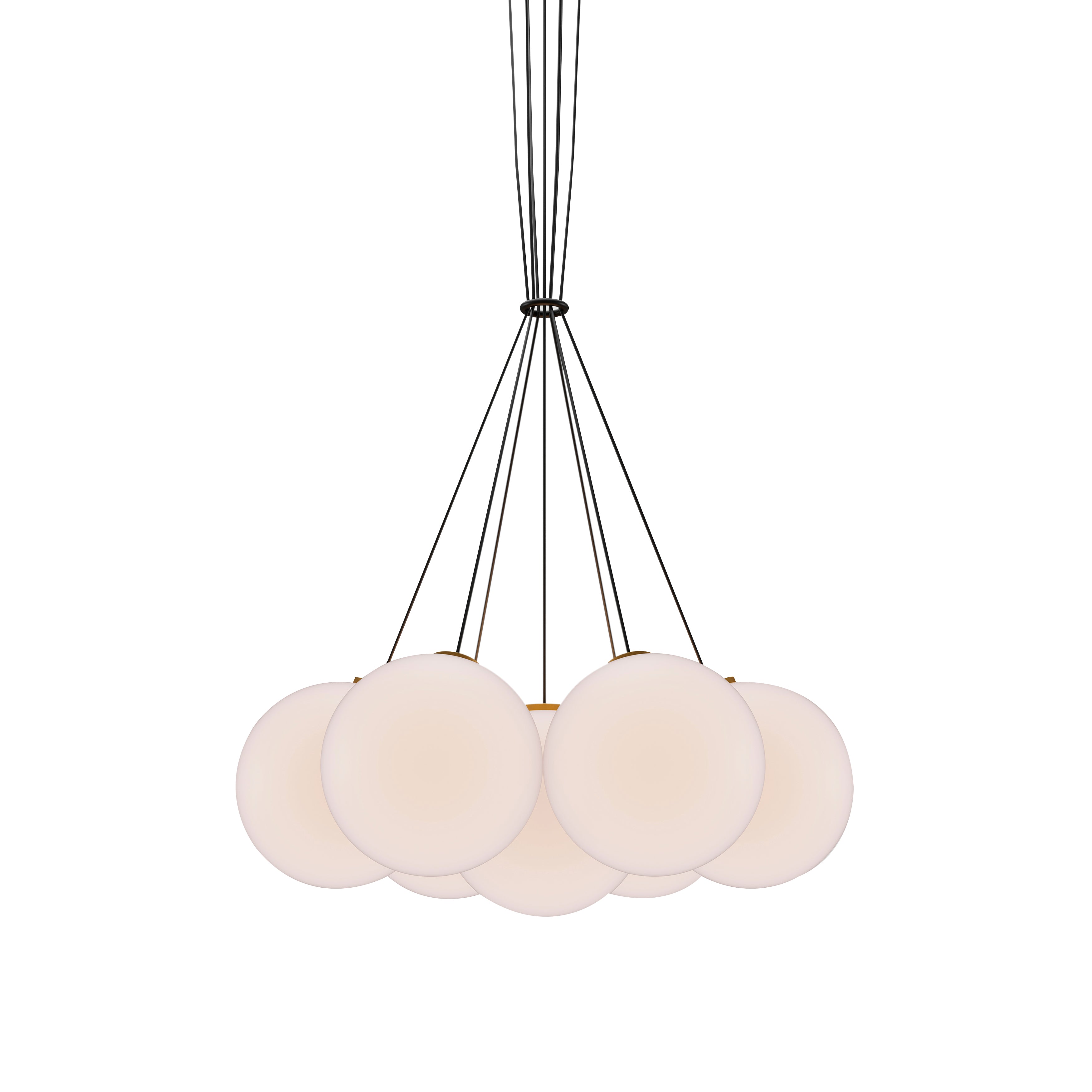 Glass 120. 07R Chandelier: Brushed Brass