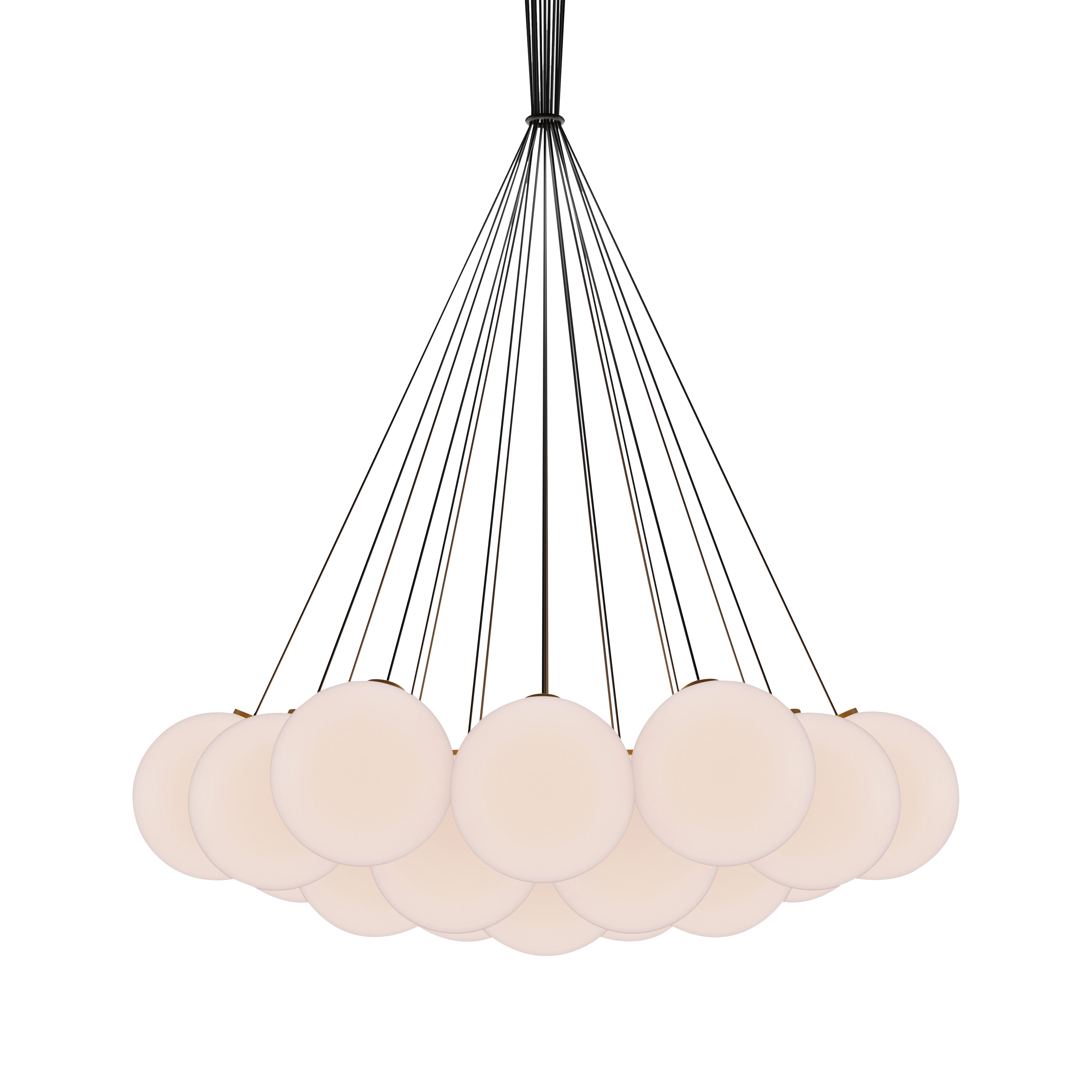 Glass 120. 19R Chandelier: Brushed Brass