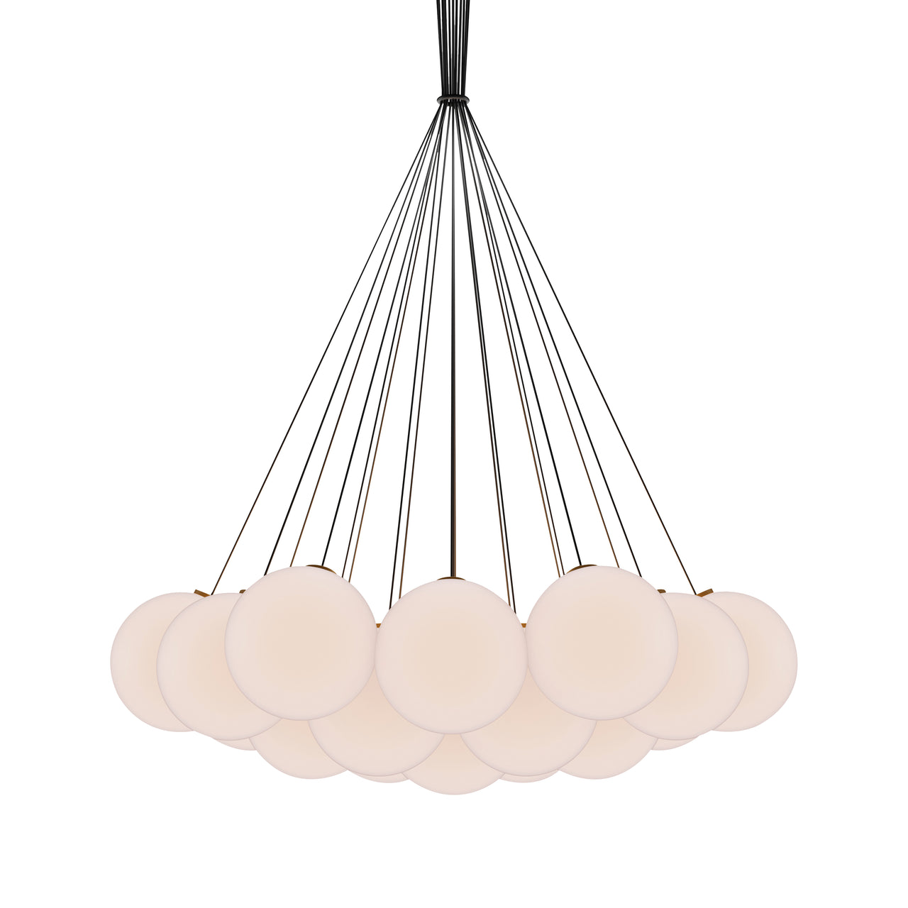 Glass 120. 19R Chandelier: Brushed Brass