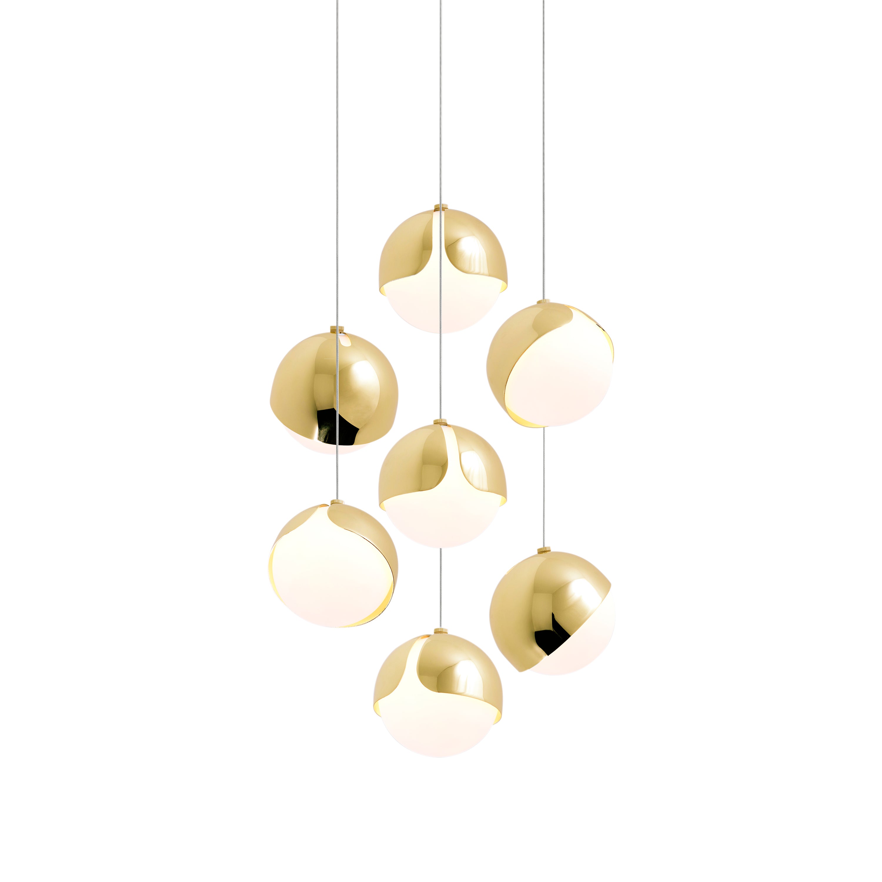 Ohm. 07 Chandelier: Polished Brass