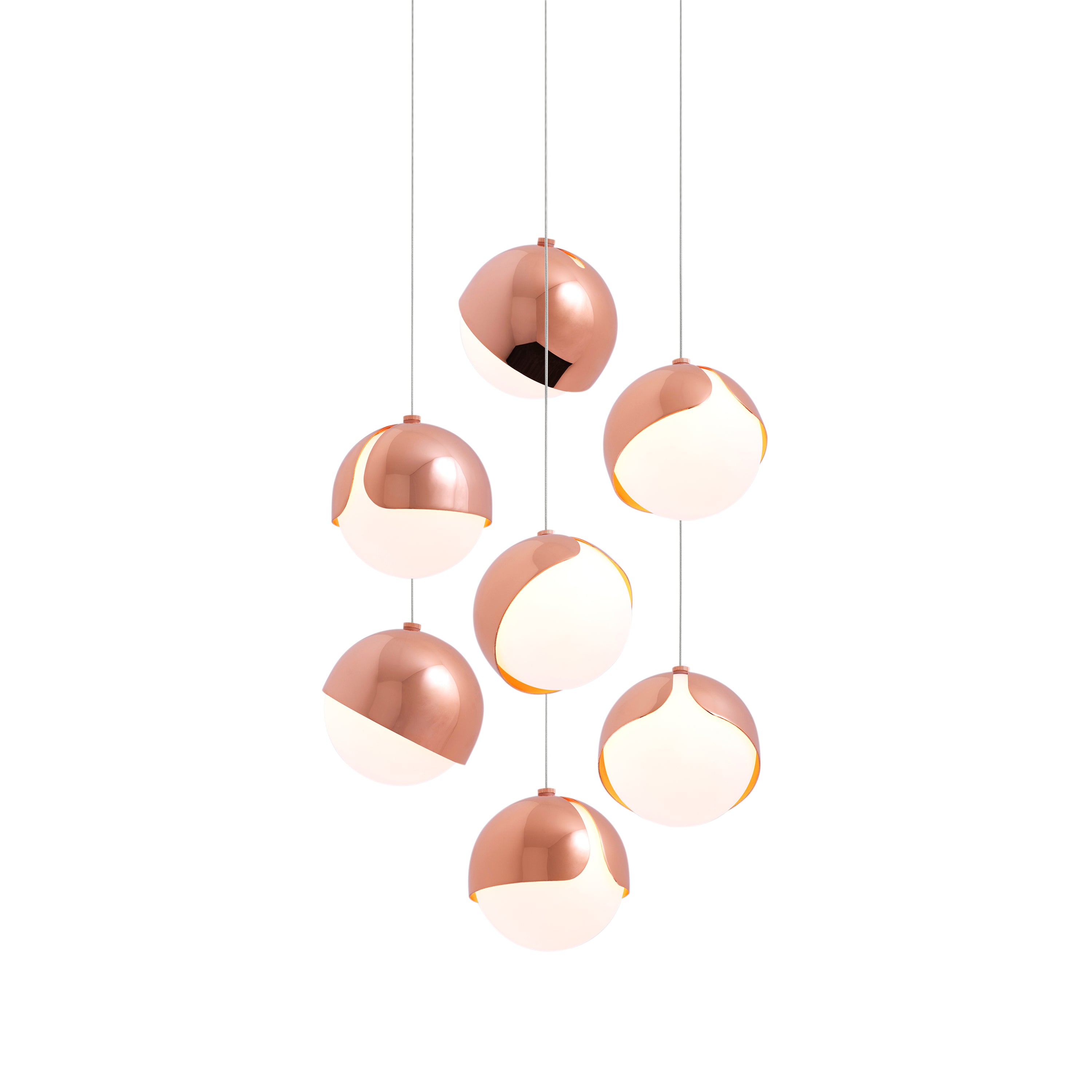 Ohm. 07 Chandelier: Polished Copper