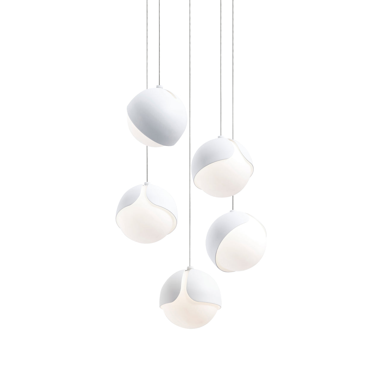 Ohm. 05 Chandelier: Sandtex White