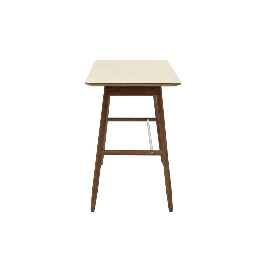 Icha Desk: Pearl + Walnut Stained Beech