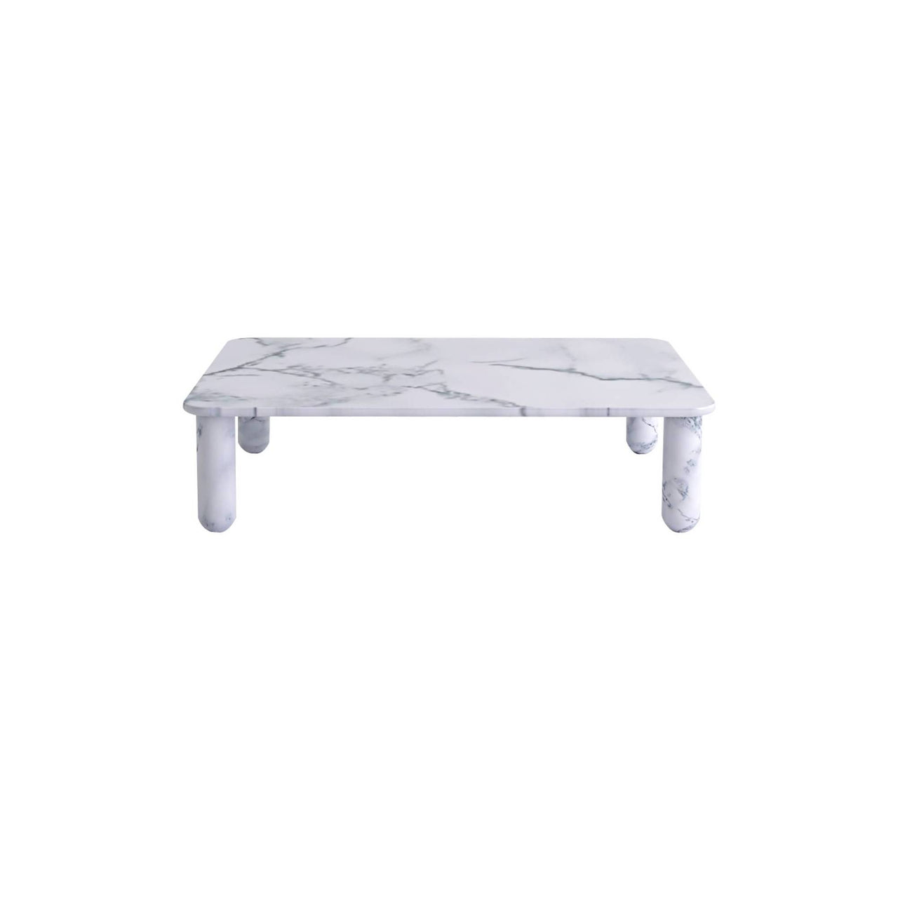 Sunday Coffee Table: White Pele de Tigre Marble + White Pele de Tigre Marble