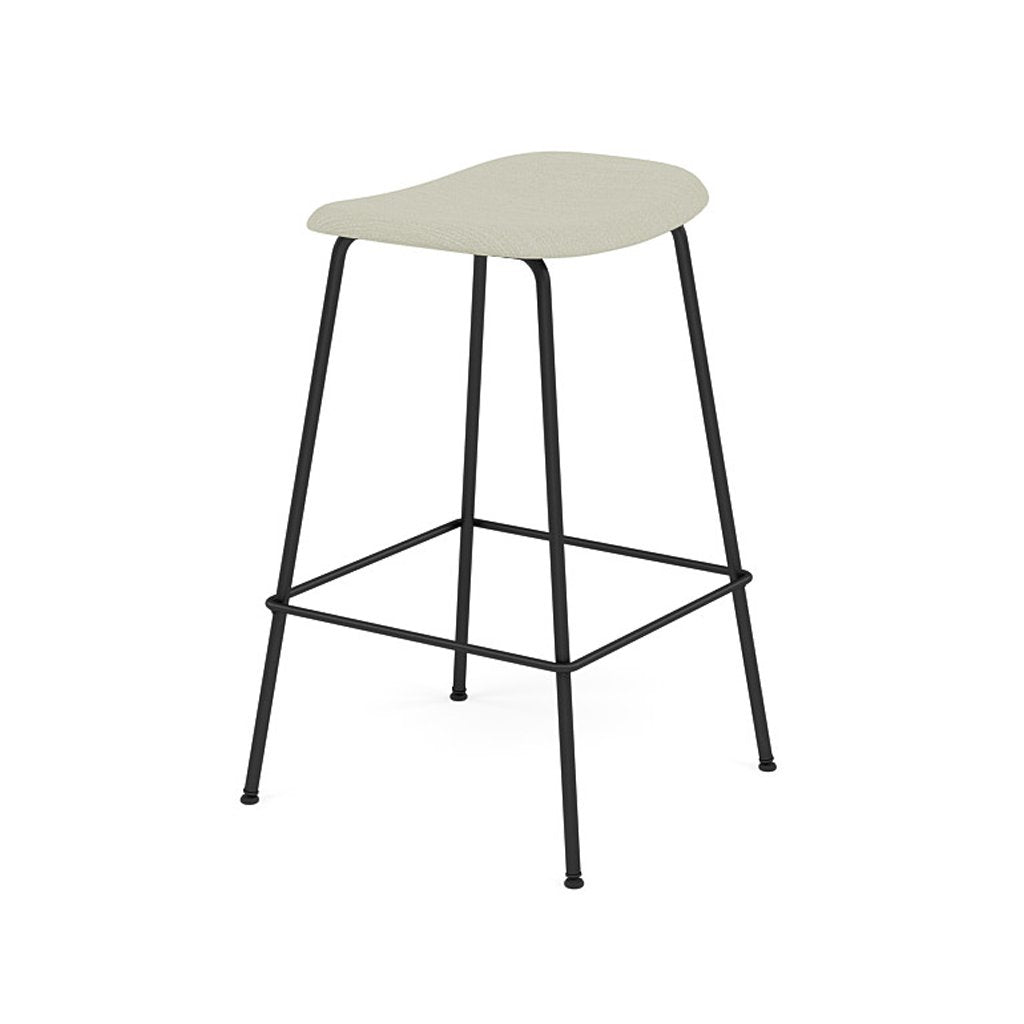 Fiber Bar + Counter Stool: Tube Base + Upholstered + Counter + Anthracite Black