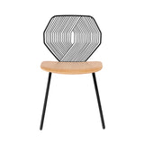 Wood and Wire Chair: Black