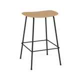 Fiber Bar + Counter Stool: Tube Base + Counter + Anthracite Black + Ochre