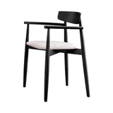 Claretta Armchair: Black Aniline