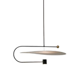 Float Wide Pendant: Blackened Brass